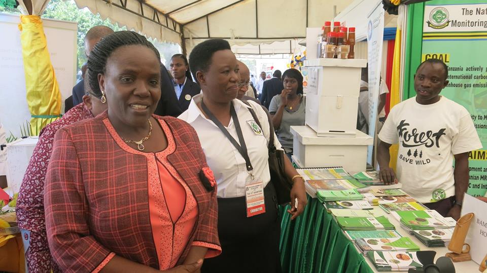 Prof.Ndalichako visiting SUA during the the 13th higher Education, Science and Technology exhibitions