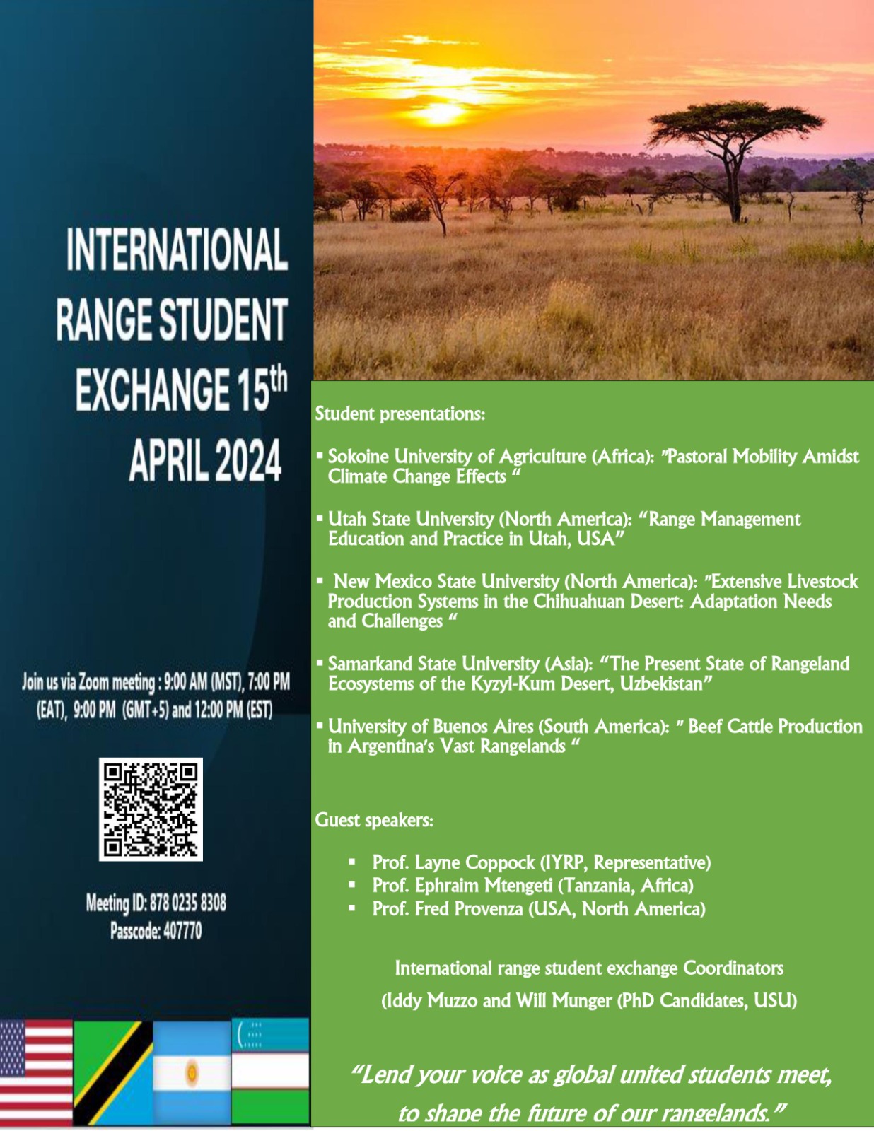 International Range Student Exchange 15th April 2024