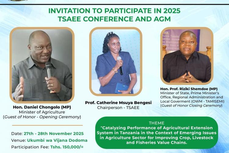 INVITATION TO PARTICIPATE IN 2025 TSAEE CONFERENCE AND AGM